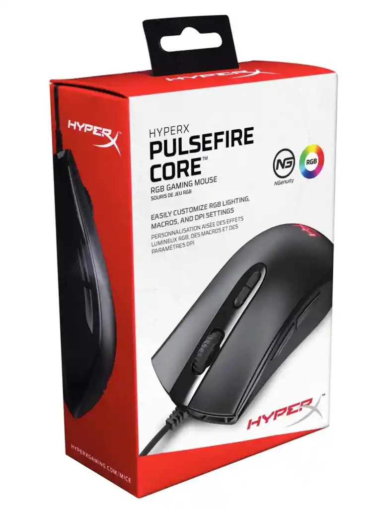 Mouse Gamer Hyperx Pulsefire Core Rgb 6200 Dpi 7 Botones