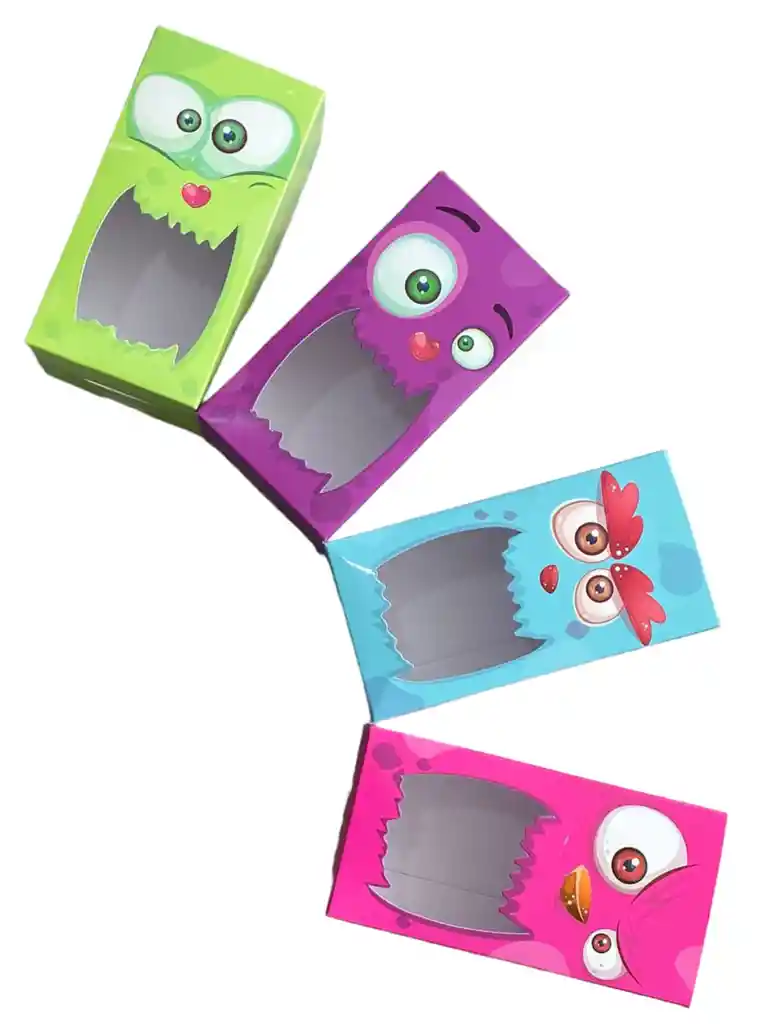 Regalo Niños Dulce - Celebracion Feliz Dia - Cajita Monster Regalo Sorpresa Con Ponky Nucita Dulces Y Mas