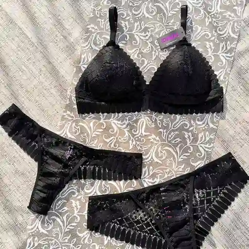 Talla 36/ L Conjunto Angélica Negro