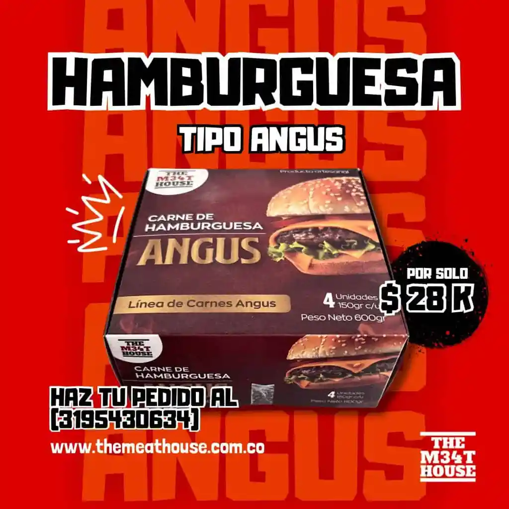 Hamburguesa Angus X4 150gr