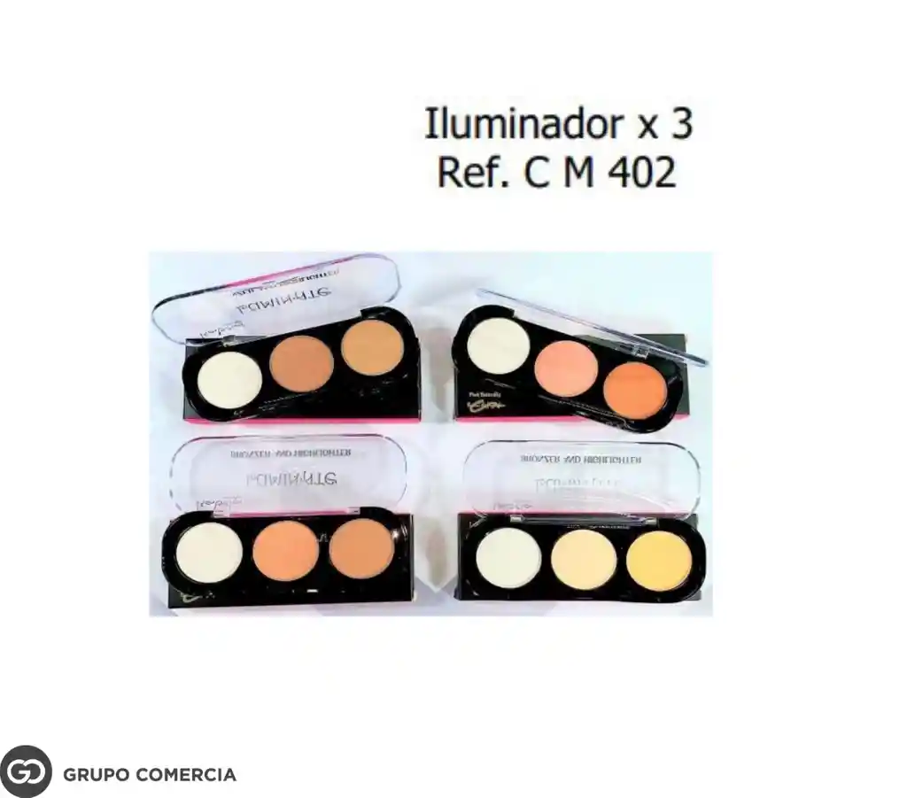 Iluminador Maquillaje X 3 Tonos