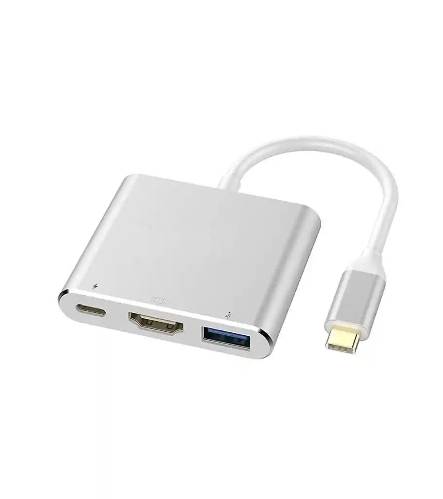 Adaptador Macbook Tipo C A Hdmi, Usb 3.0 Y Usb-c 3 En 1