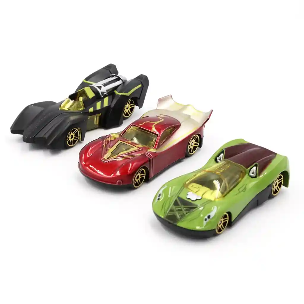 Juego Set Hot Whells 6 Carros Super Héroes Avengers