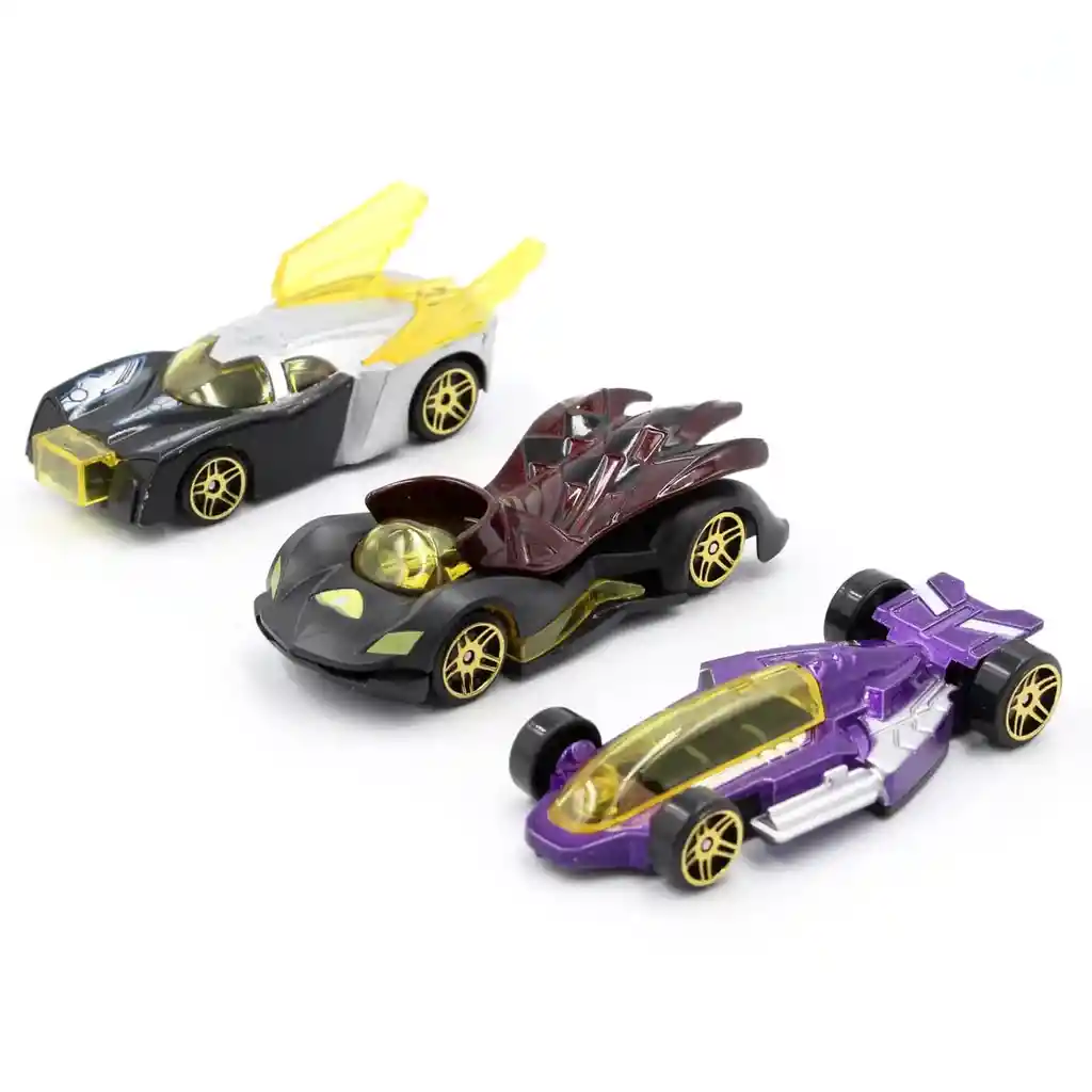 Juego Set Hot Whells 6 Carros Super Héroes Avengers