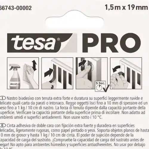 Cinta Doble Faz Super Resistente Tesa Pro 1,5 M X 19mm