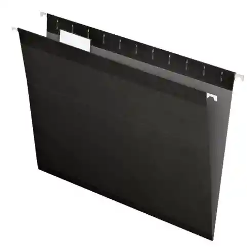 Carpeta Legajadora Colgante Plastica Oficio, Negro