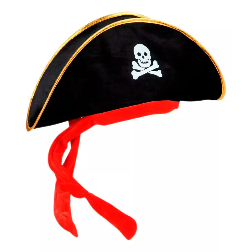 Disfraz Pirata Sombrero + Parche Arete + Espada Corta Daga