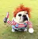 Disfraz Chucky Para Perro Halloween Razas Pequeñas Y Medianas