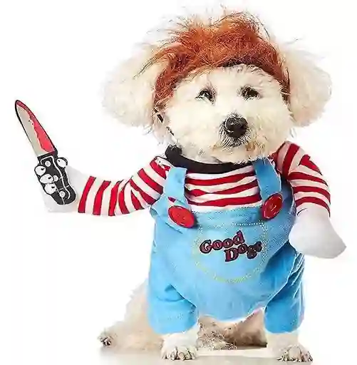 Disfraz Chucky Para Perro Halloween Razas Pequeñas Y Medianas