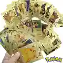 Juego Carta Tarjetas Pokémon Metal Dorado 55 Cartas