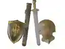 Set Medieval Disfraz Boy Toys Escudo Espada Casco Guerrero