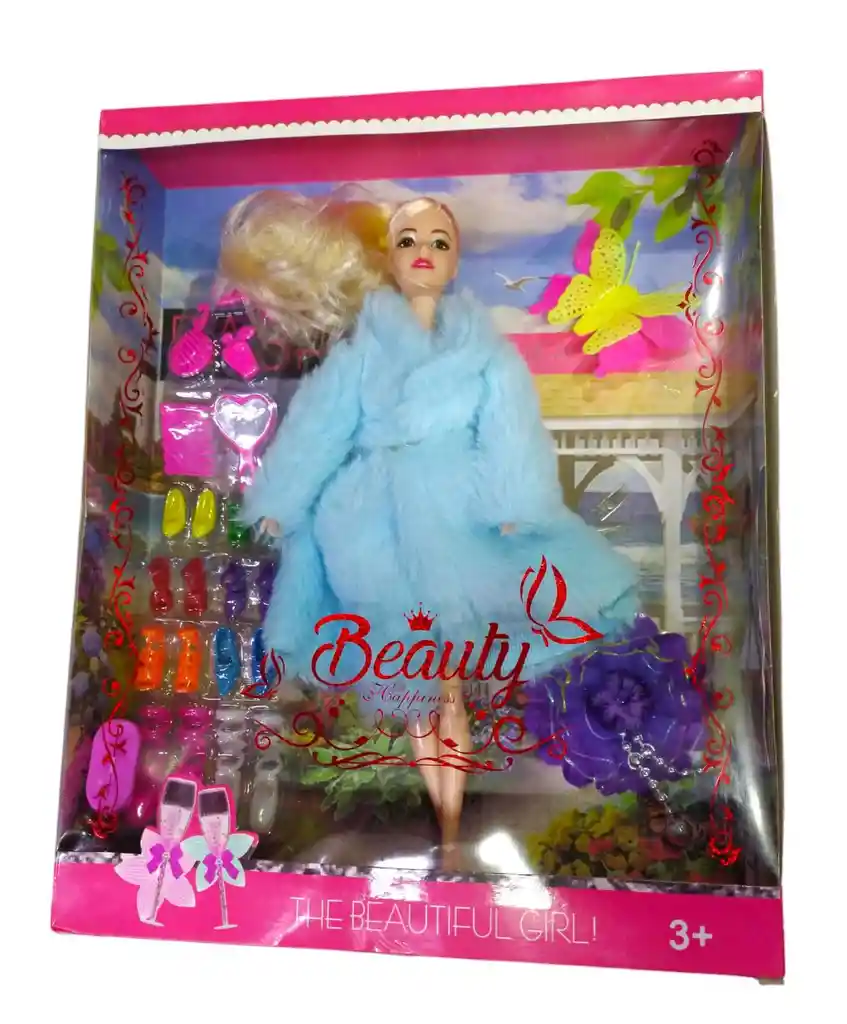 Juguete Muñeca Beauty Happiness Con Accesorios