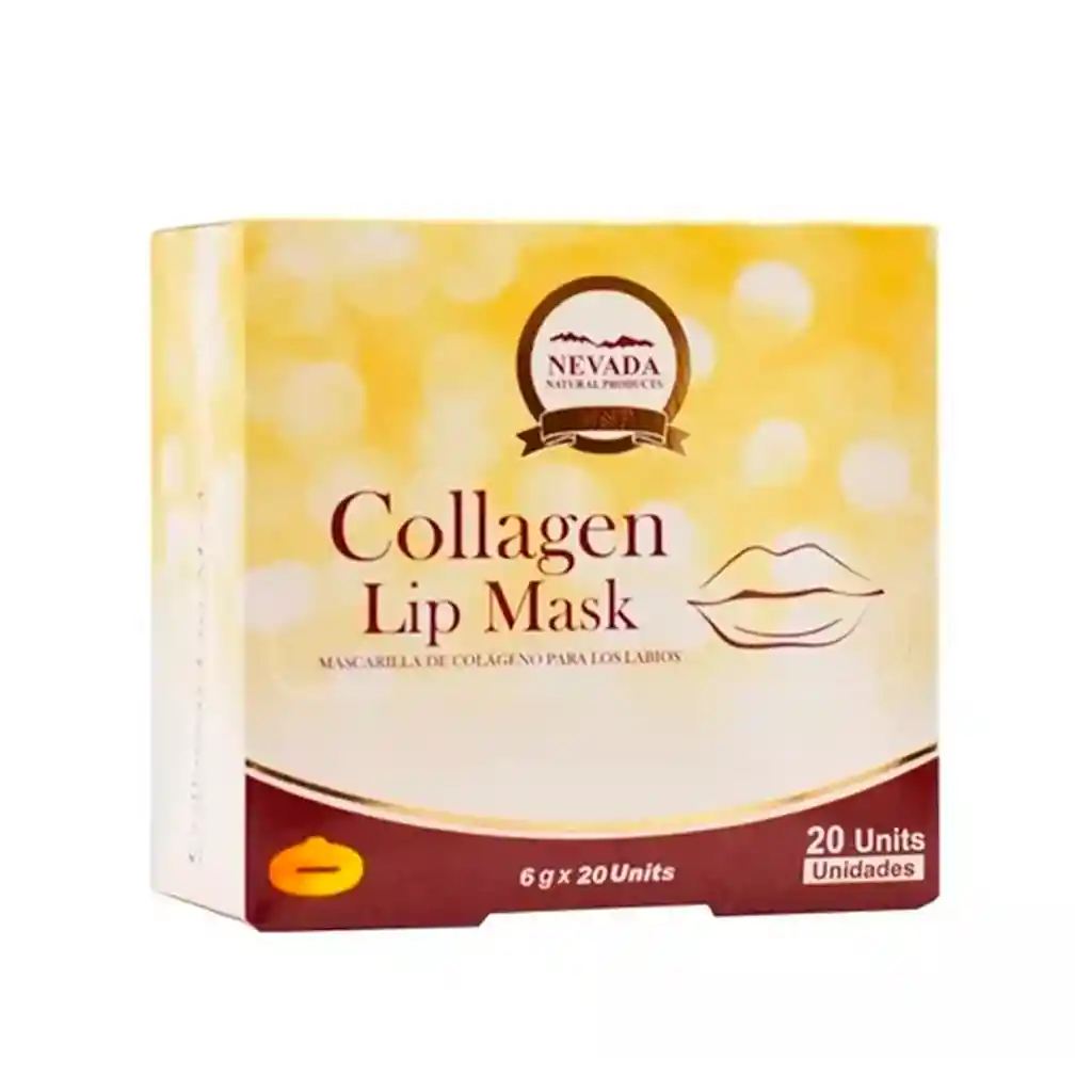 Nevada Mascarilla De Colágeno Para Labios – Collagen Lip Mask, 6g X 20 Unidades En Caja