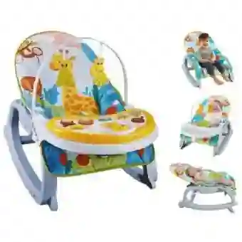 Silla Mecedora Vibradora Crece Conmigo Musical Bandeja Verde Jirafa