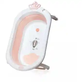 Bañera Tina Para Bebe Plegable Portail Rosada 8005