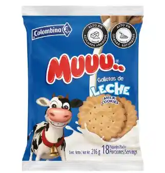 Galletas De Leche Muu X 18 Unidades