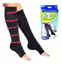 Media Compresion Anti Varices Circulacion Cremallera Socks Negro Talla S-m