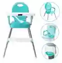 Silla Comedor Bebe 3 En1 Portatil Kidshop Baby Azul