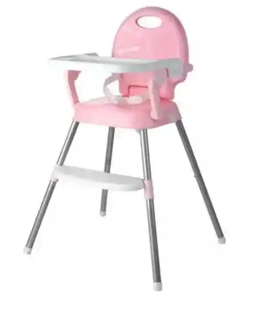 Silla Comedor Bebe 3 En1 Portatil Kidshop Baby Rosado