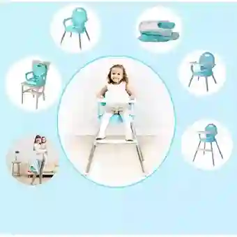 Silla Comedor Bebe 3 En1 Portatil Baby Xd-1 Verde