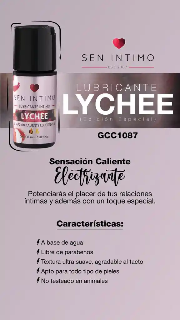 Electrizante Lyche Edicion Especial X 30ml Sen Intimo