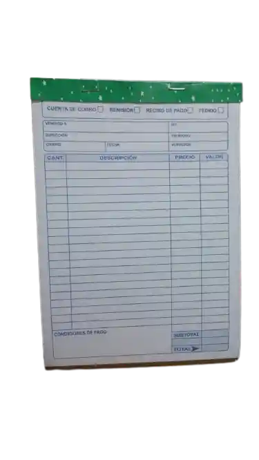 Facturero Autocopiante Grande