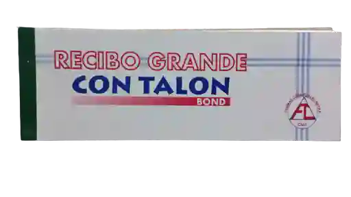 Recibo Grande Con Talon X80