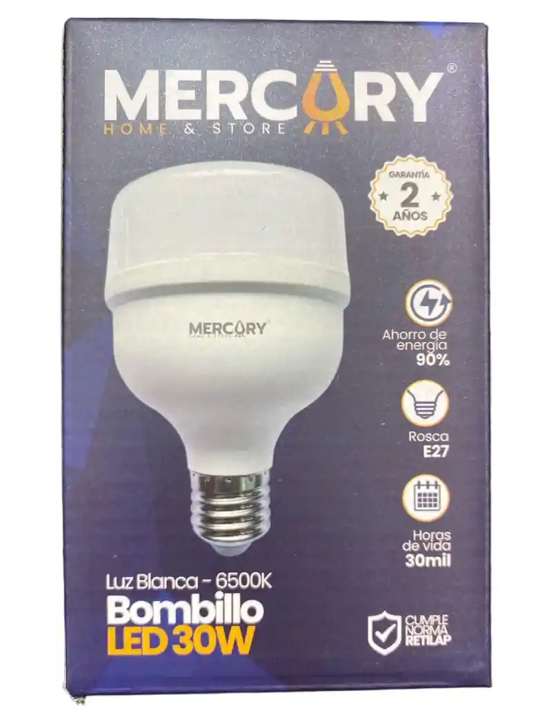 Bombillo Led 30w E27 6500k