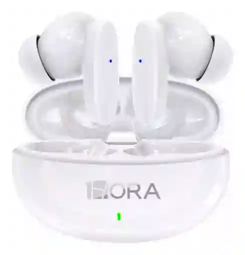 Audífonos In-ear Inalámbricos 1hora Bluetooth Aut205 Blanco Con Luz Led