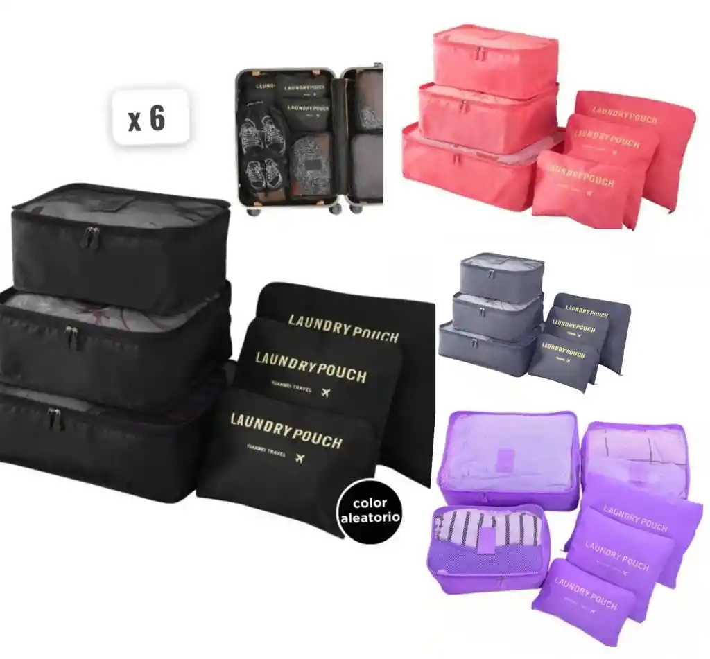 Set X6 Organizadores De Maleta Bolsas Impermeable Para Viaje