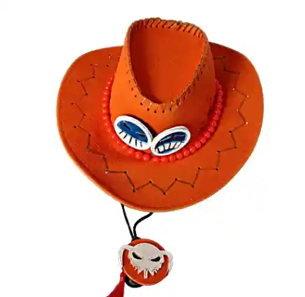 Sombrero Ace D Luffy Cosplay One Piece Vaquero Ojos