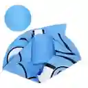 Gorros Niños Pez Natación 100% Silicona Originales Piscina - Azul