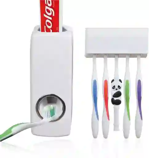 Dispensador De Crema Dental + Soporte Para Cepillos