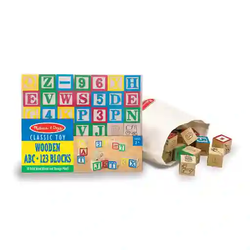 Cubos Abc 123 Didácticos En Madera Niños Niñas