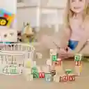 Cubos Abc 123 Didácticos En Madera Niños Niñas