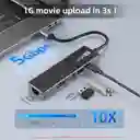 Adaptador Hub 5 Tipo C En 1 Zan Zang | X2 Usb, Hdmi, Rj45