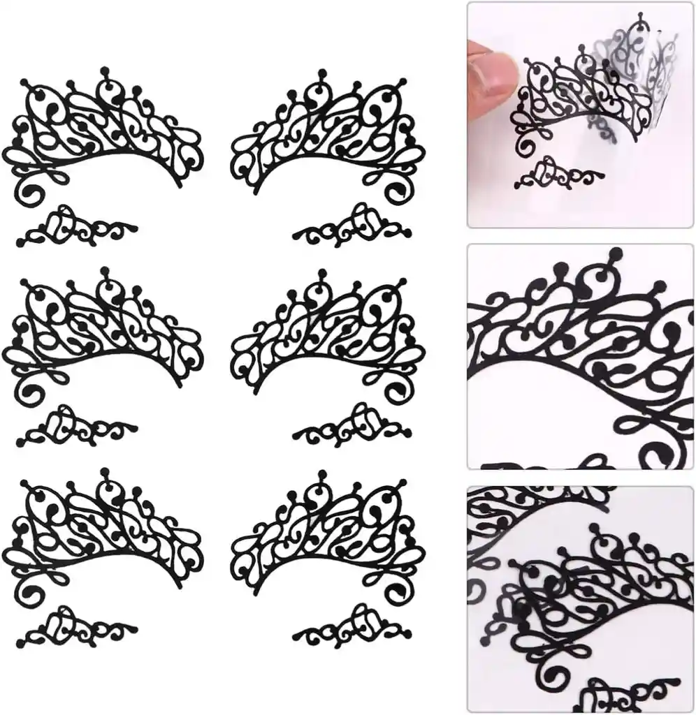 Set X 6 Par Sticker Artístico Para Ojos Maquillaje Tatuaje Disfraces Disfraz Halloween