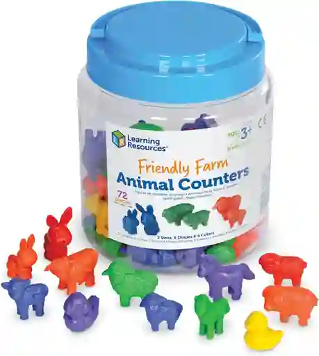 Set De Conteo Y Clasificación Animales Motricidad Fina Niños