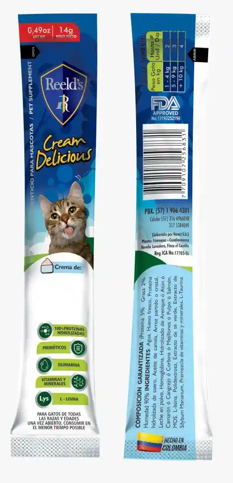 Snack Para Gato Crema De Arenque 14 Gr