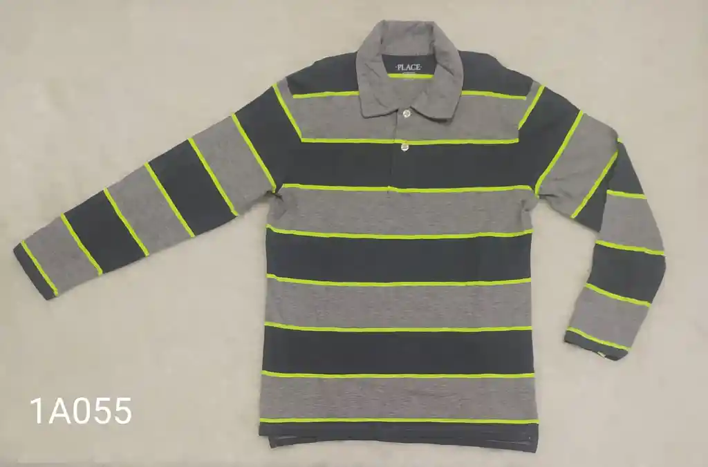 Camiseta Tipo Polo Manga Larga Talla 10-12t (10-12 Años)