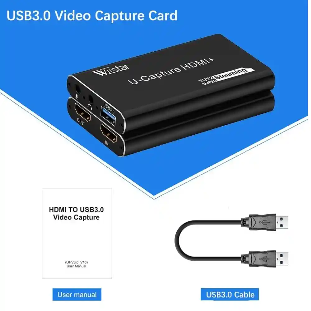 Capturadora De Video 1080p Hdmi A Usb Wiistar | 60fps 5 En 1