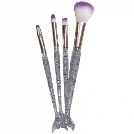 Set De Brochas X 4 Cola De Sirena Morado