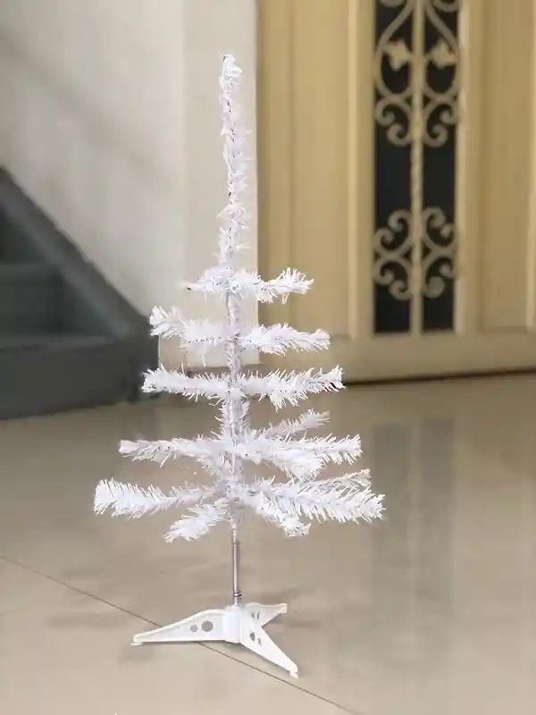 Mini Arbol De Navidad Para Mesa Blanco 60cm