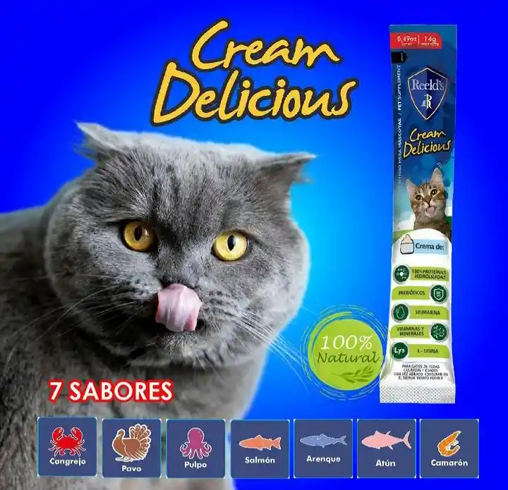 Snack Para Gatos Cremas X 4 Sabores