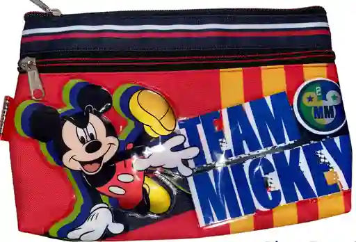 Cartuchera Para Niño 2 Bolsillos Motivo Mickey Primavera