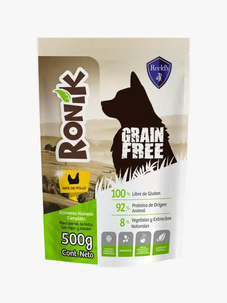 Alimento Humedo Para Perro Ronik Pollo 500gr