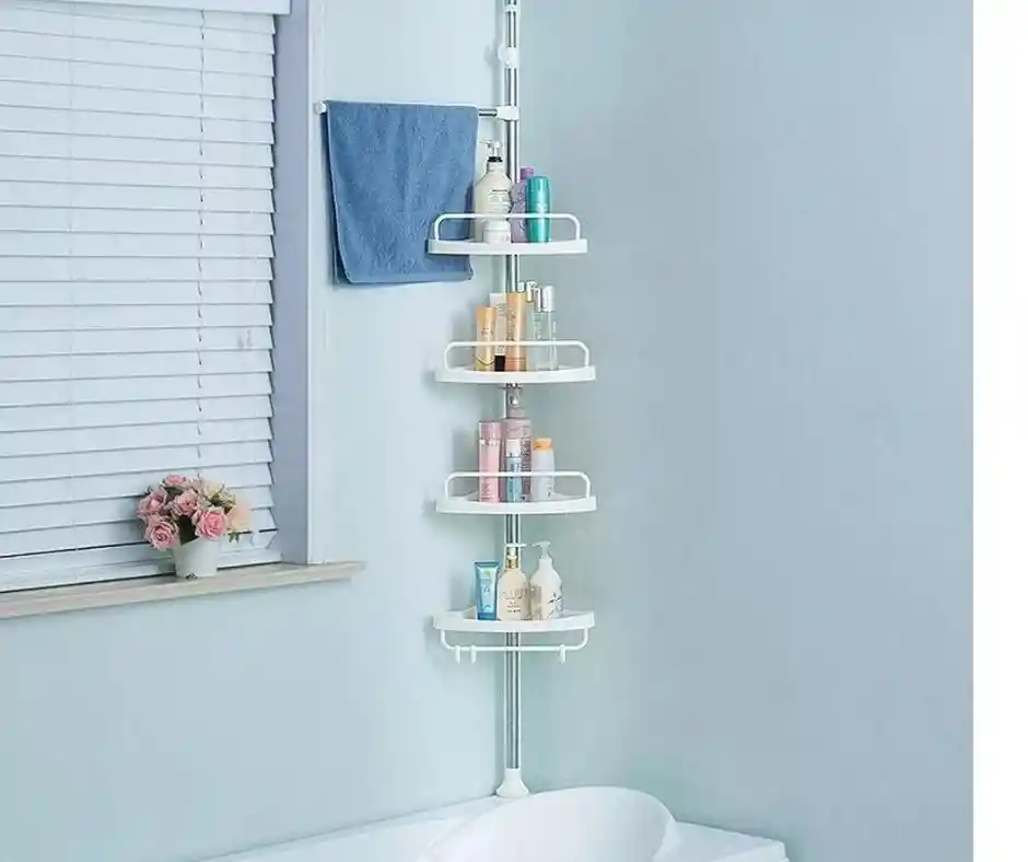 Organizador Esquinero Para Baño Ajustable Hasta 2.60 Mt Alto