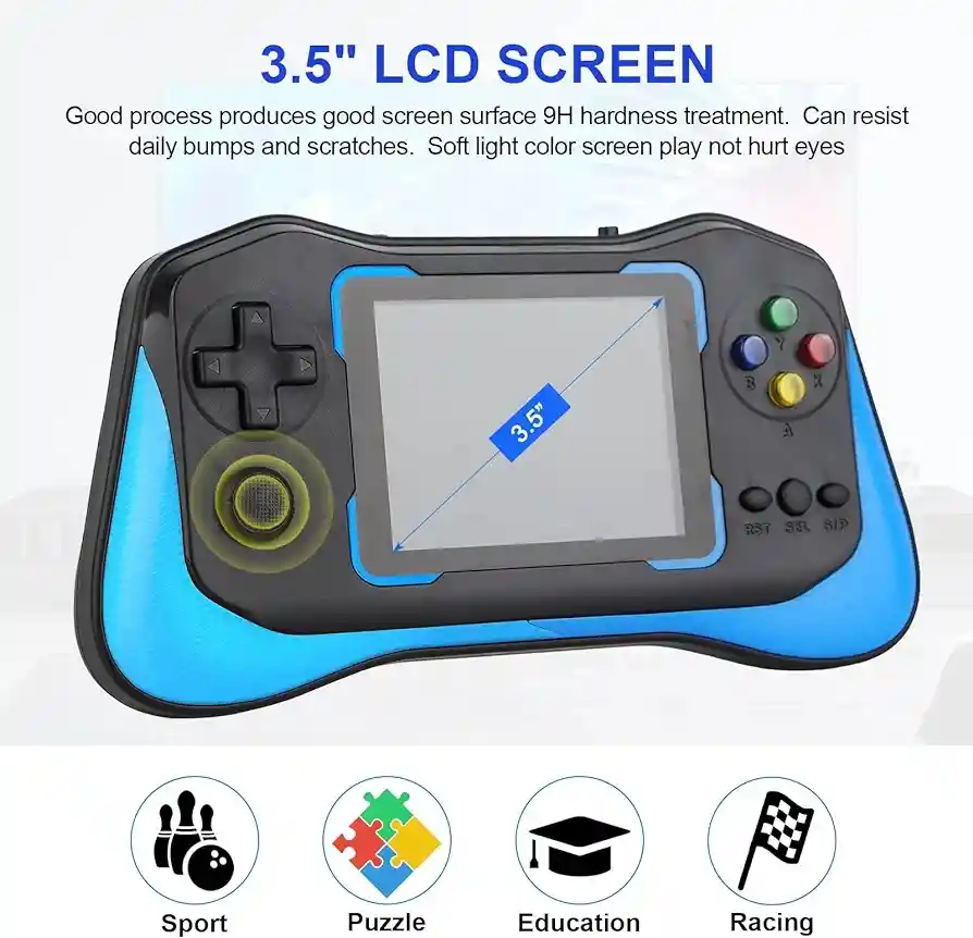 Consola De Juegos Portátil Para Niños Y Adultos, Pantalla Lcd De 3.5 Pulgadas