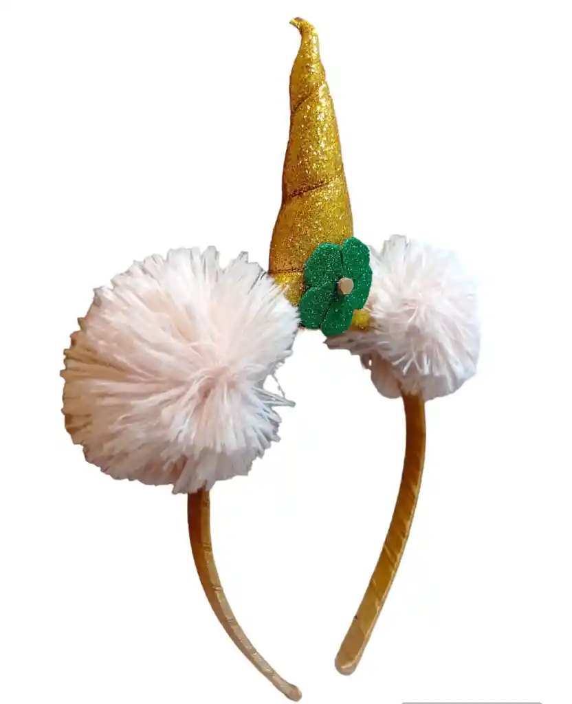 Diadema Unicornio Pompón