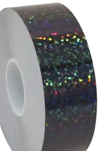 Cinta De Papel Holograma Negro 3cm (xmetro)